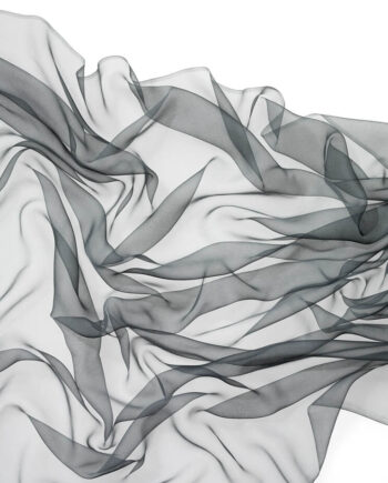 Chiffon zijde per meter - 079 antraciet