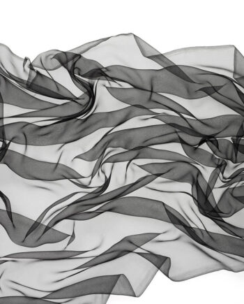 Chiffon zijde per meter - 080 zwart