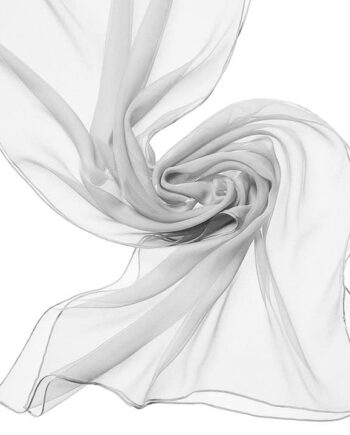 Chiffon sjaal 180x55 cm - 001 wit (ongeverfd)