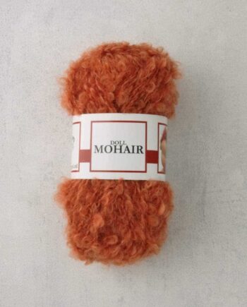 Mohair Bouclé Yarn 50 gr, orange