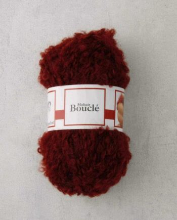 Mohair Bouclé Yarn red brown