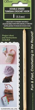 Double Ended Tunisian crochet hook (J/6,0mm) - per stuk