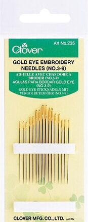 Gold Eye Embroidery Needles (No. 3/9) - per piece