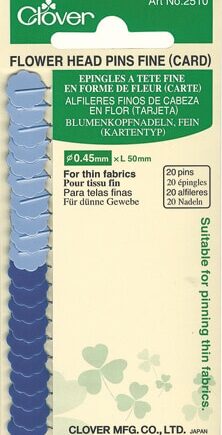 Flower Head Pins (Fine, Carded) - per stuk