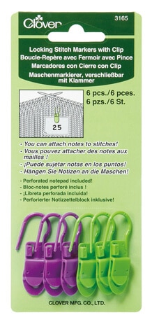 Locking Stitch Markers with Clip - per stuk