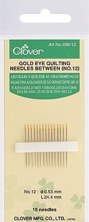 Gold Eye Quilting Needle Between (No. 8) - per piece