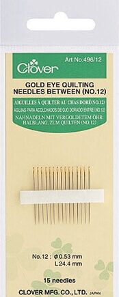 Gold Eye Quilting Needles Between (No.10) - per piece