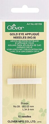 Gold Eye Applique Needle (No.10) - per stuk