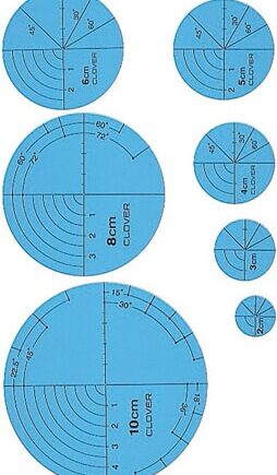 Circular Templates for Drawing Quilting Lines - per stuk