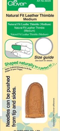 Natural Fit Leather Thimble (Medium) - per stuk