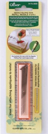 Navulset 5 vilter. Vijf viltnaalden normaal - per stuk