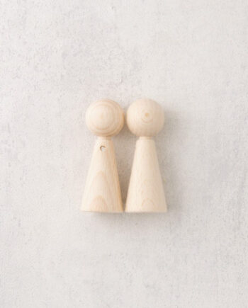 Houten popje met armgat, 6 cm, ? 21 mm