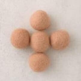 Wolbal 25 mm - per 5 stuks - beige