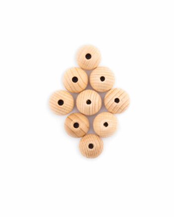 Blank houten kraal 15 mm, 50 st.