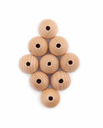 Wooden Bead Natural 25 mm, per piece