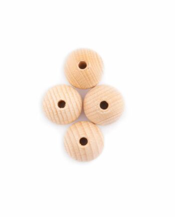 Blank houten kraal 30 mm, per stuk