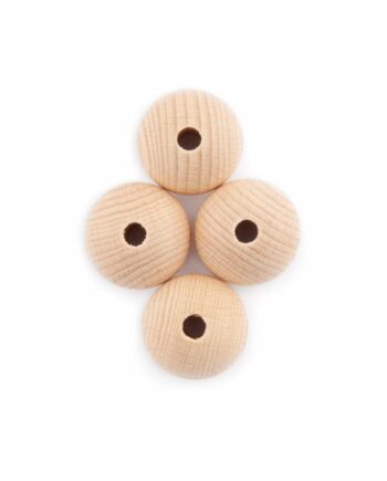 Blank houten kraal 35 mm, per stuk