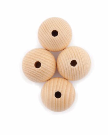Blank houten kraal 40 mm, per stuk