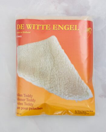 Wollen Teddy - lapje van 40 x 30 cm - Wolwit