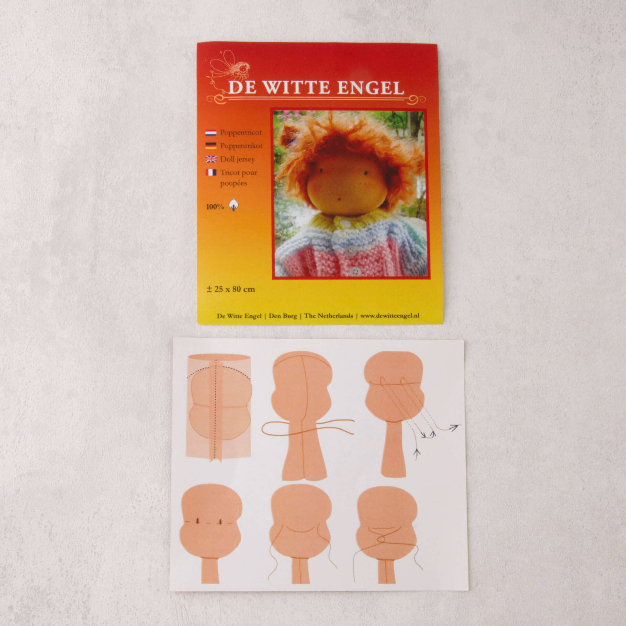 T102 Doll Jersey, 25x80 cm verpakt, Zalm