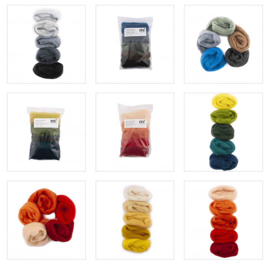 Europese Merino Lontwol - Kleursetjes (5 x 10 gram)