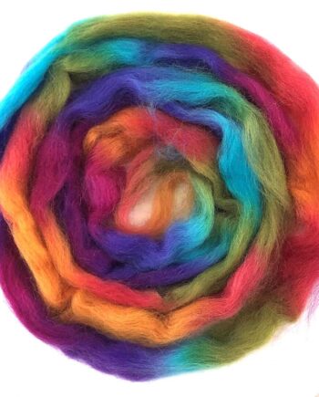 Space & Rainbow Wool - yellow-blue-pink