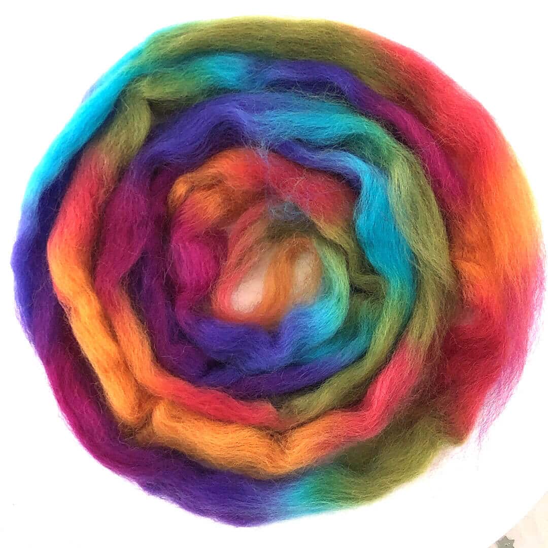 Space / Regenboog wol - geel-blauw-roze