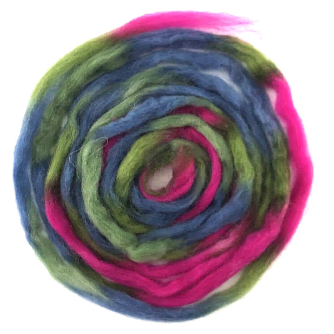 Space / Regenboog wol - groen-rodekool