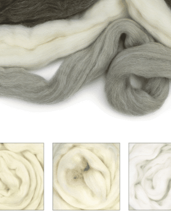 Sample Card - Undyed Wool Roving