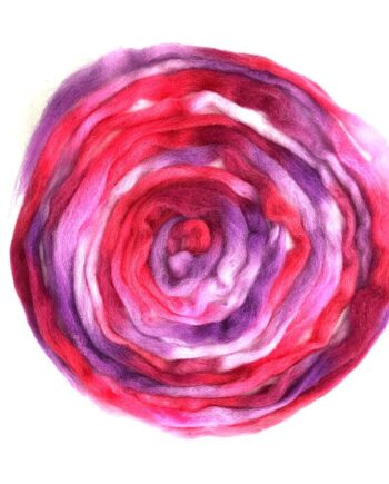 Space & Rainbow Wool - red-purple