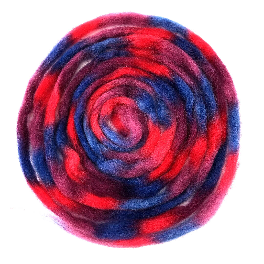 Space & Rainbow Wool - blue-red