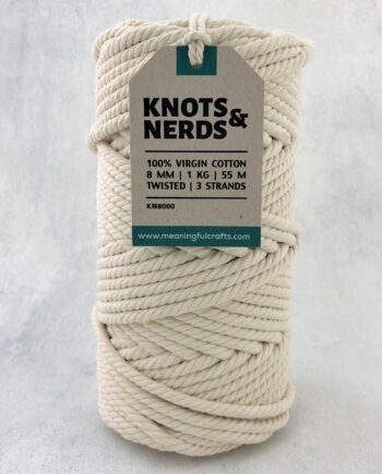 Undyed Macramé Rope - Knots&Nerds - Twined - 8 mm