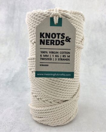 Undyed Macramé Rope - Knots&Nerds - Twined - 6 mm