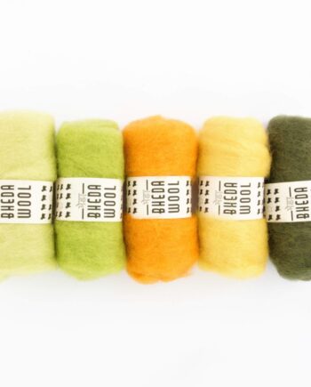 Bhedawool - 25 gram - Colour set of Five Colours - Yellow Colours