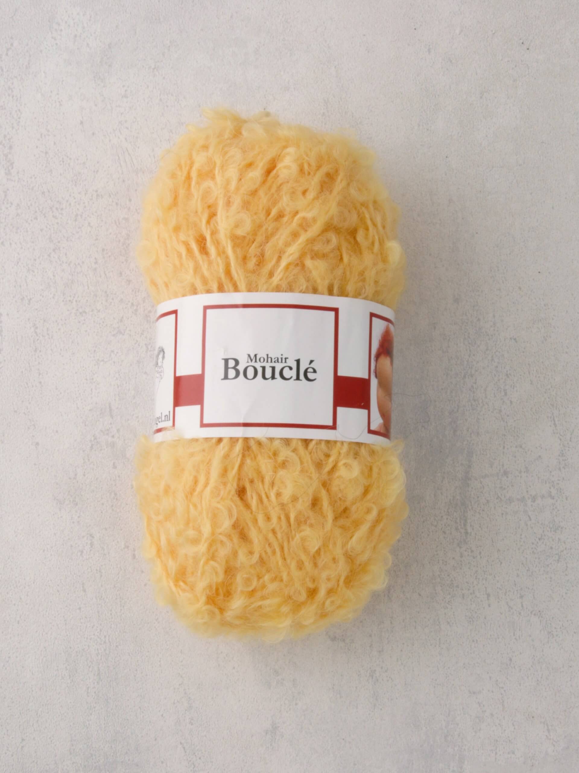 Mohair Bouclé Yarn Yellow
