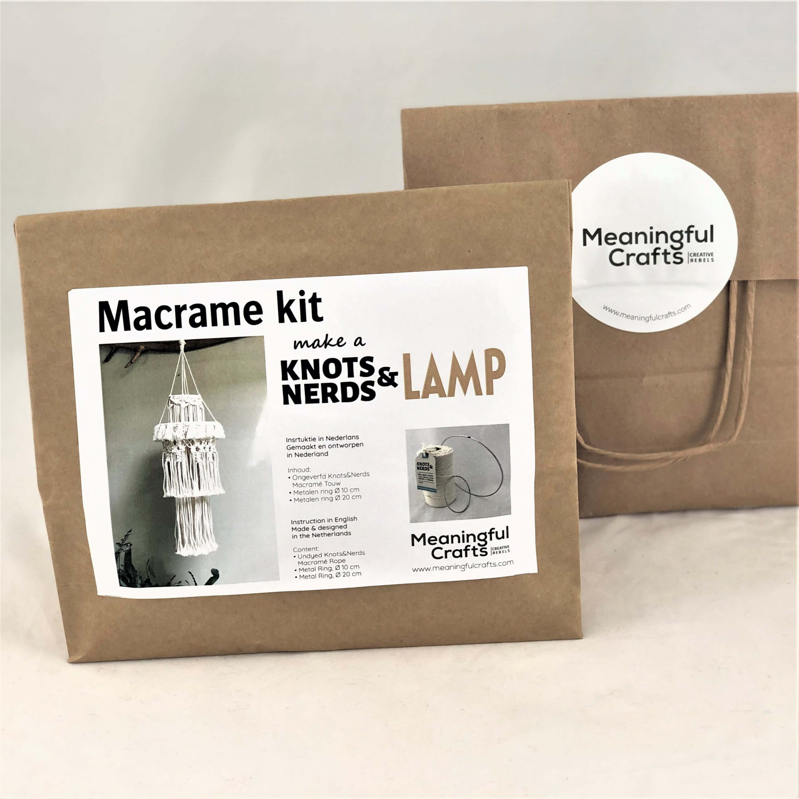 Knots&Nerds - Macramé Lamp Maakpakket