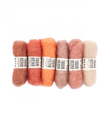 Mini Bhedawool - 2 gram - set of 6 colours (12 gram total) -  Terra Tones