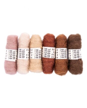 Mini Bhedawool - 2 gram - set of 6 colours (12 gram total) -  Skin Tones