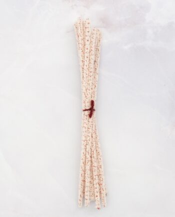 Wikkelpijpenrager 17 cm - 10 stuks - wit/rood