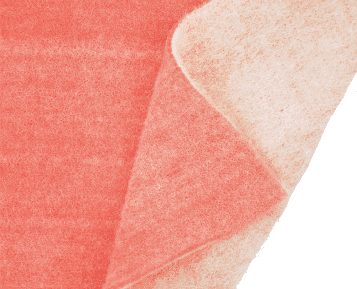 Fleece2Felt, 65 cm, per meter, rosa/wit