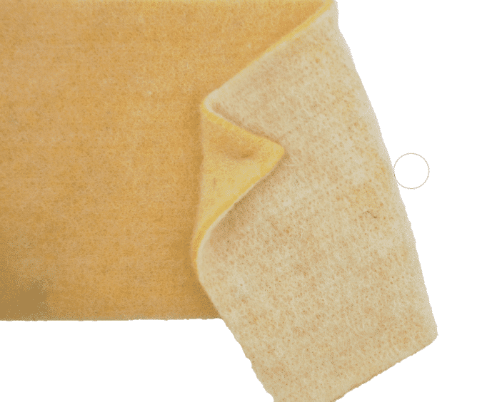 Fleece2Felt, 65 cm, per meter, zonnegeel/wit