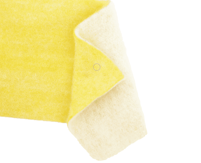 Fleece2Felt, 65 cm, per meter, geel/wit