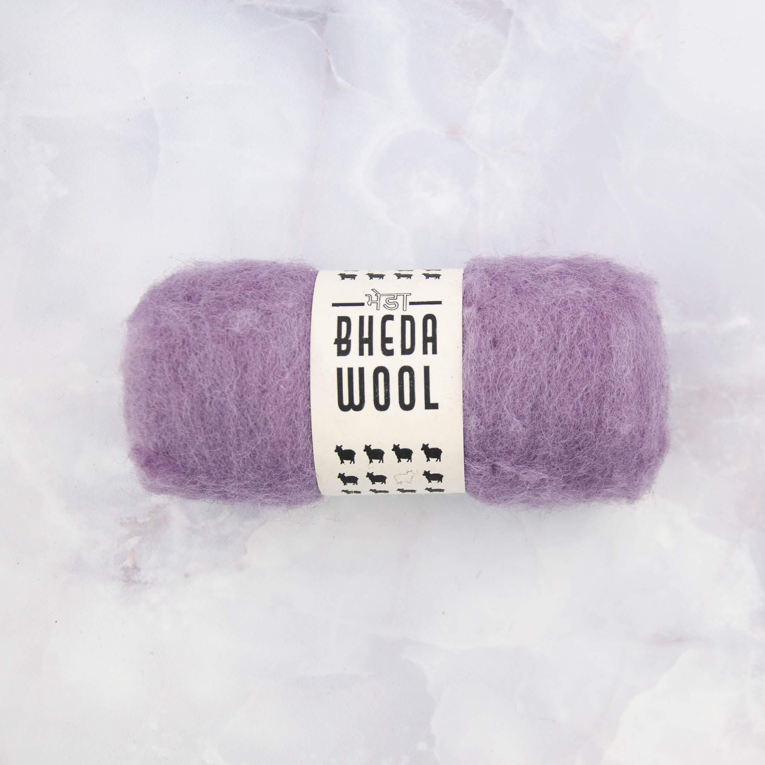 Bhedawool - Cardfleece - ball of 25 gram - lilac
