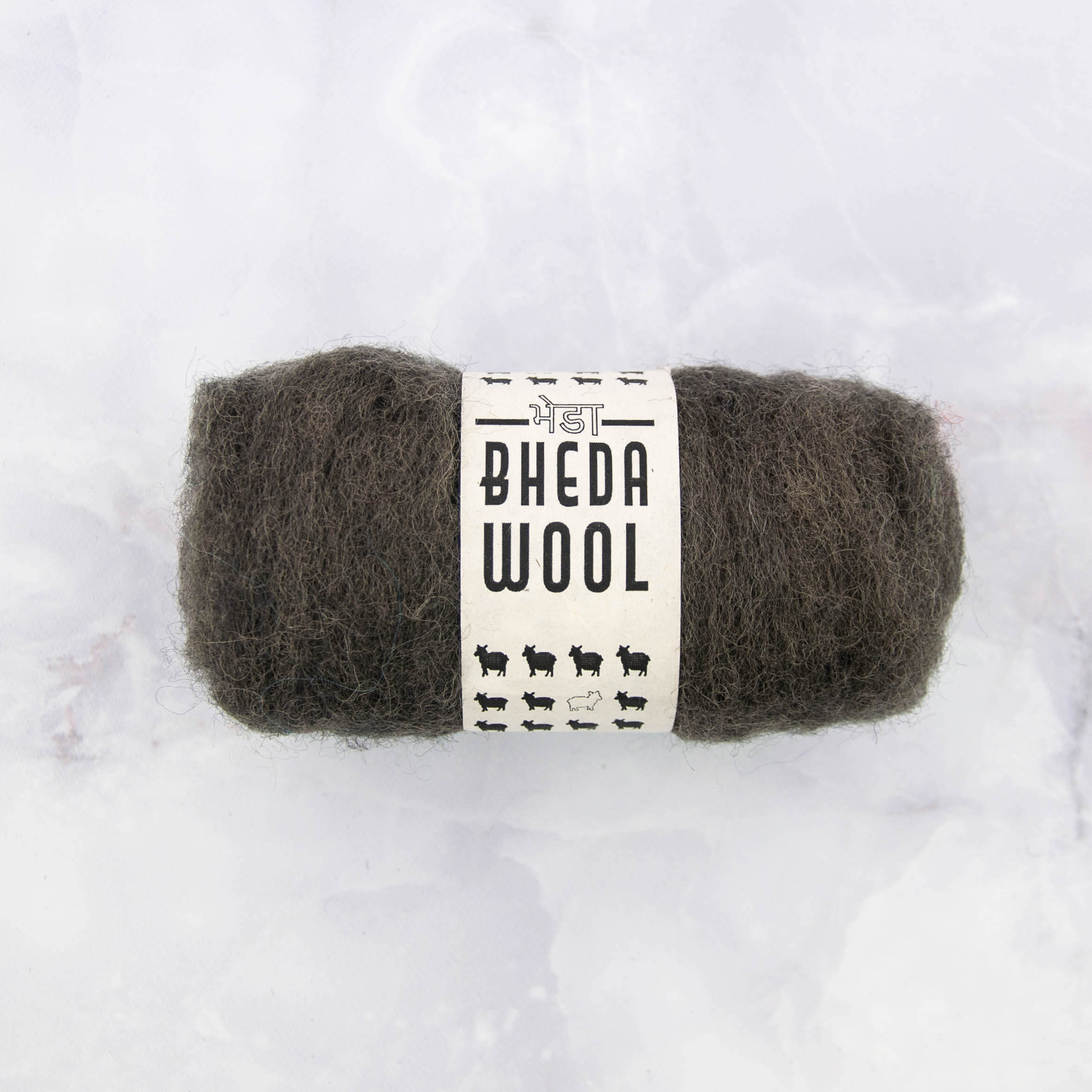Bhedawool - Cardfleece - ball of 25 gram - dark grey