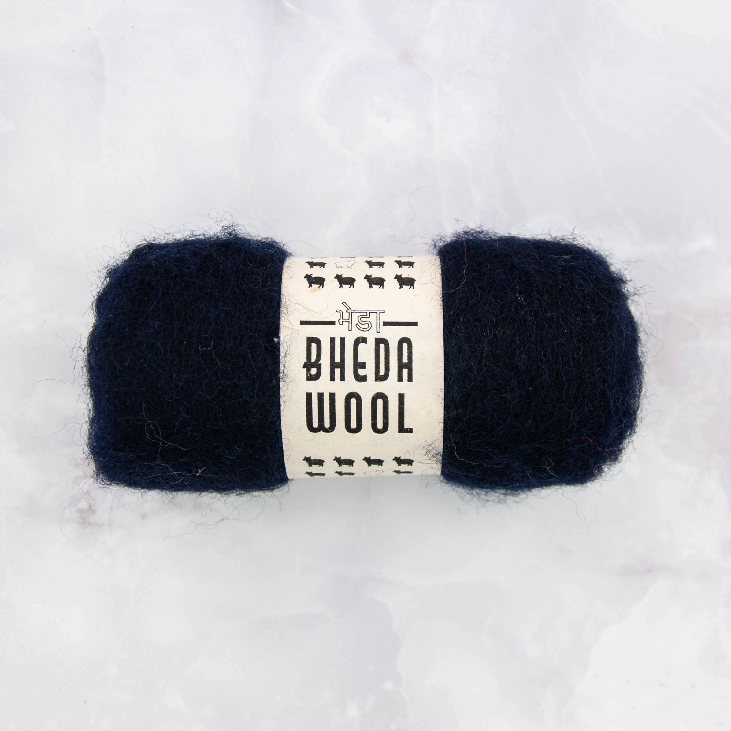 Bhedawool - Cardfleece - ball of 25 gram - dark marine