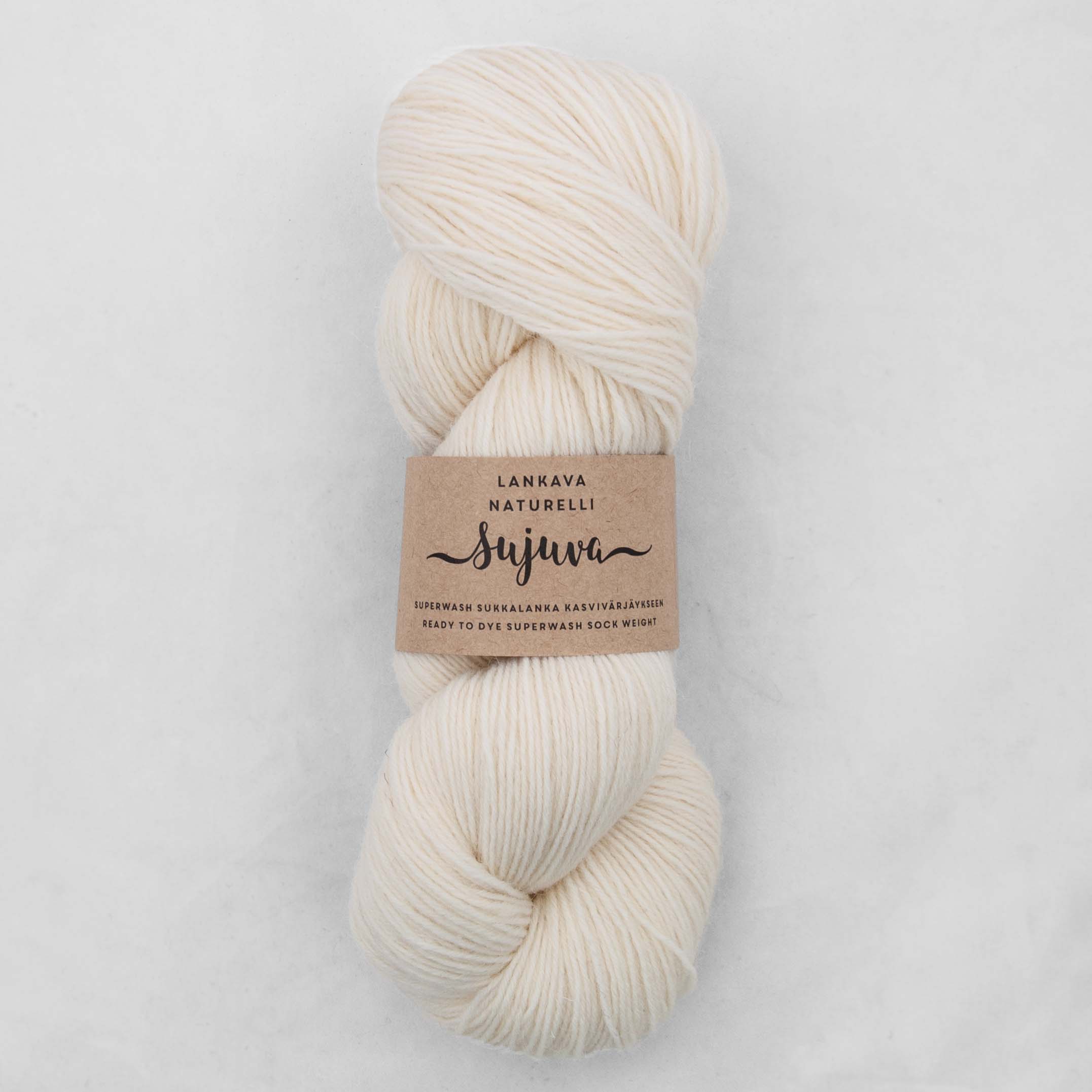 Natuurlijk Verfbare (sokken)wolgaren 'Sujuva' - 75% wol