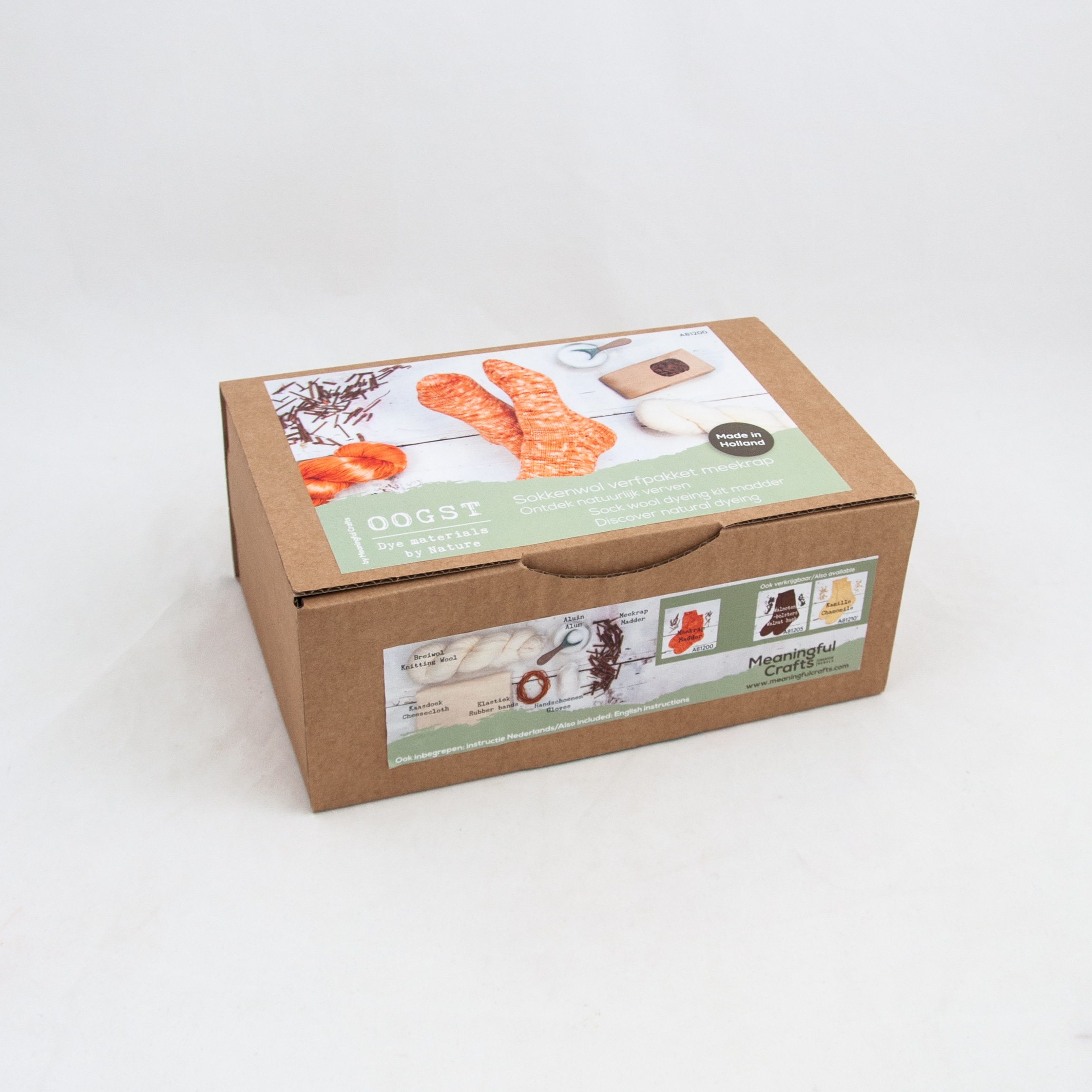 Oogst - Verf je eigen 'Sokken'Wol maakpakket - Meekrap