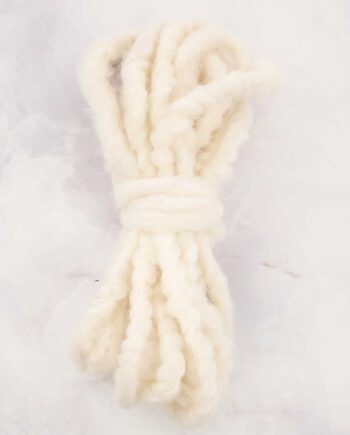 Wollen Koord (Wope) - Wit -  per Meter