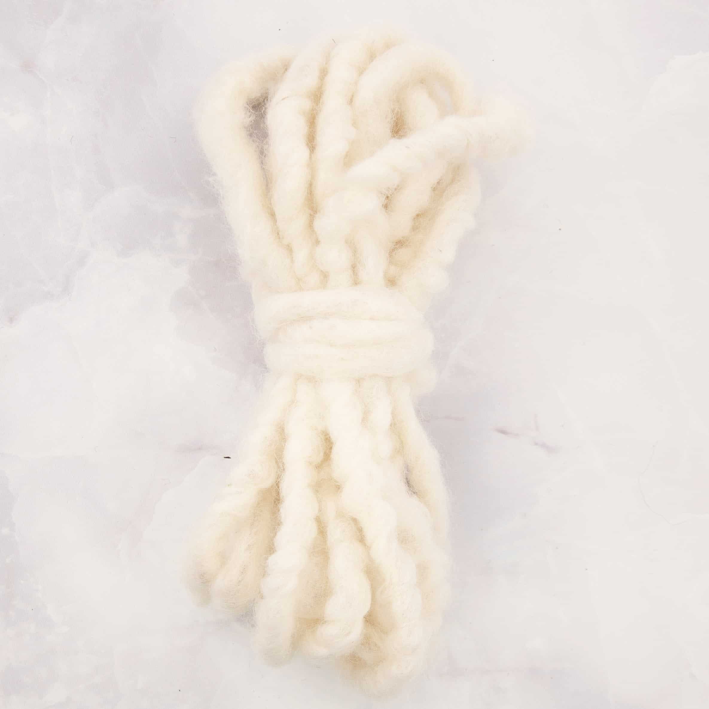 White Wool Cord per Meter