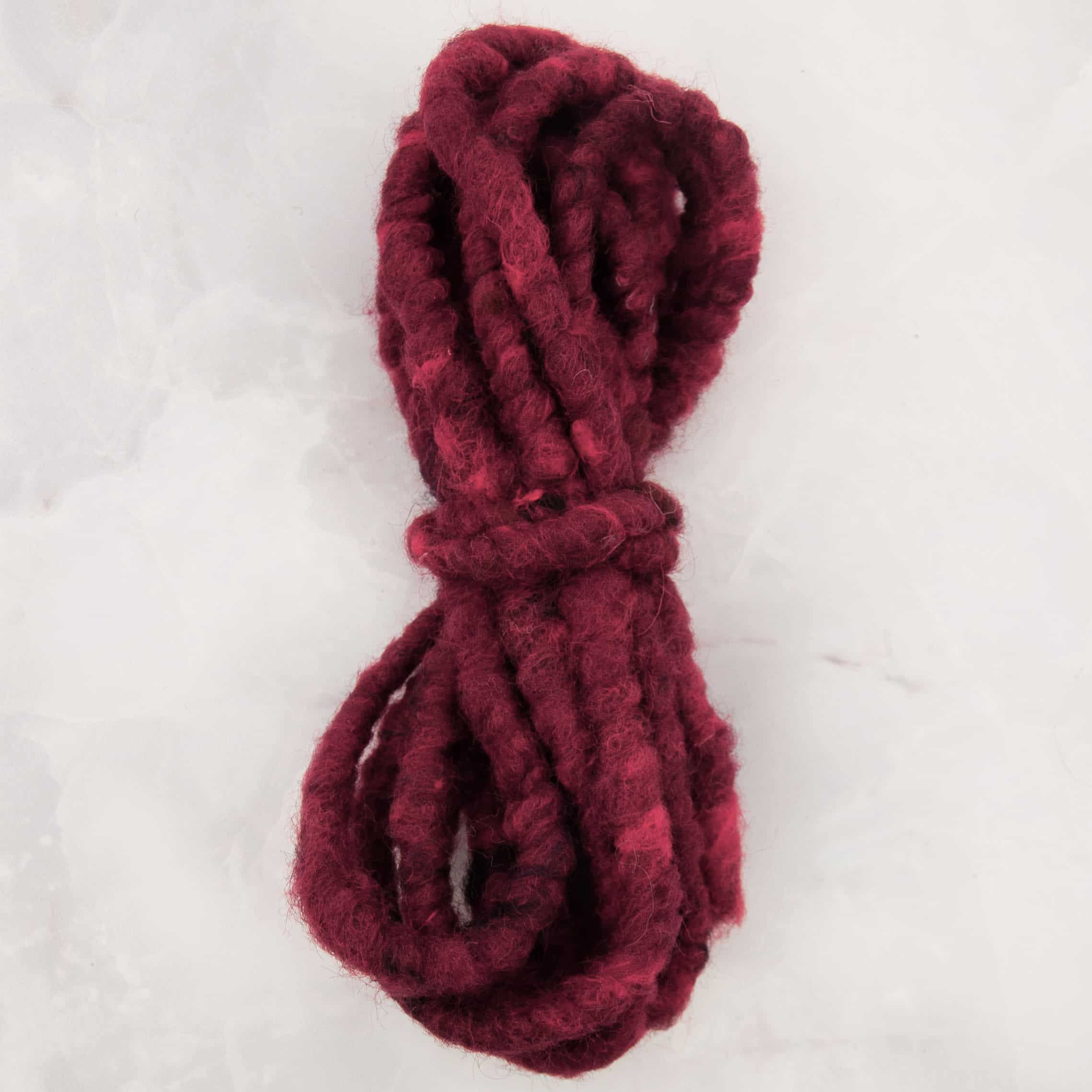 Wollen Koord (Wope) - Donkerrood - per Meter